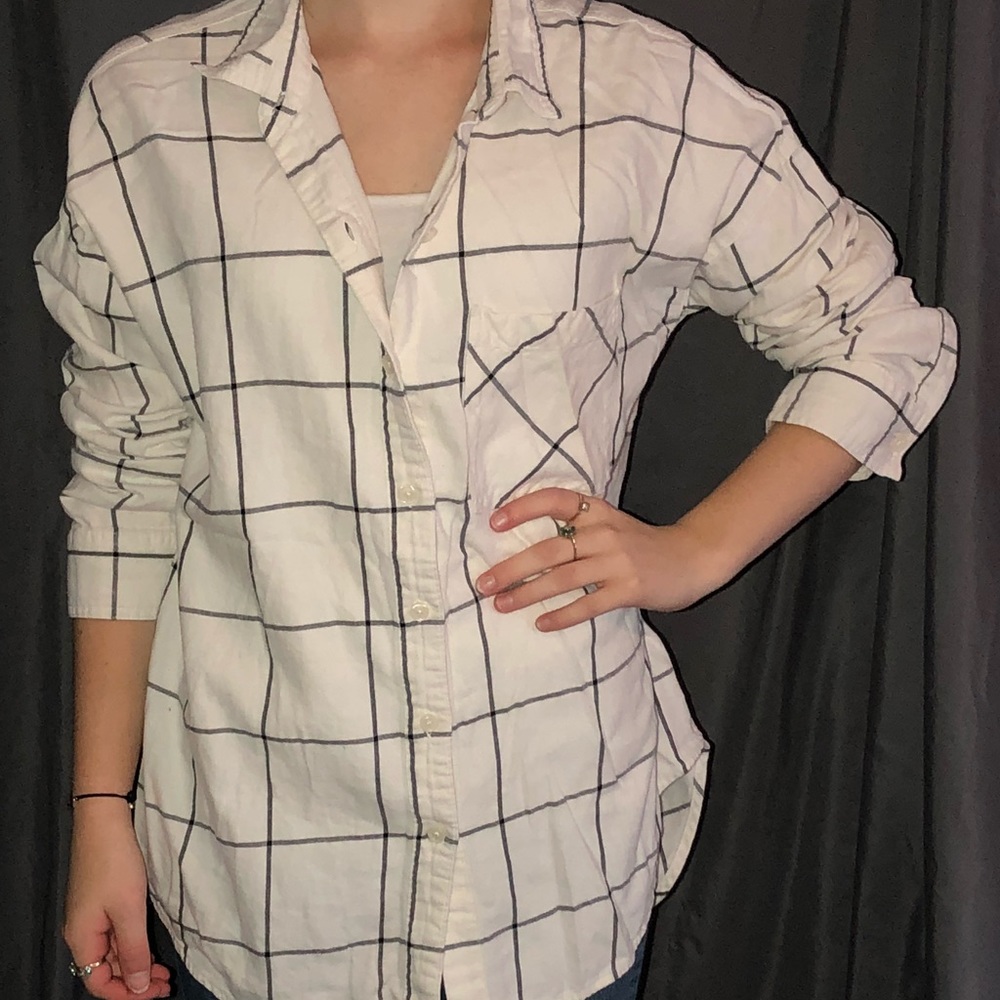 White with Black Flannel
